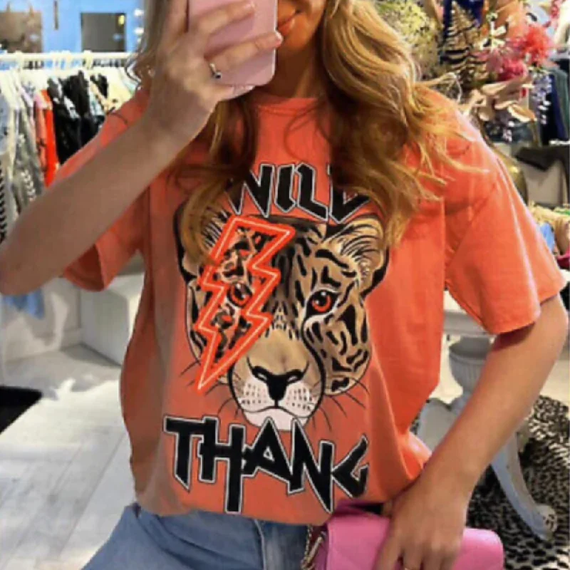 The Boutique Wild Thang Oversized Tee Casual Men's Loose