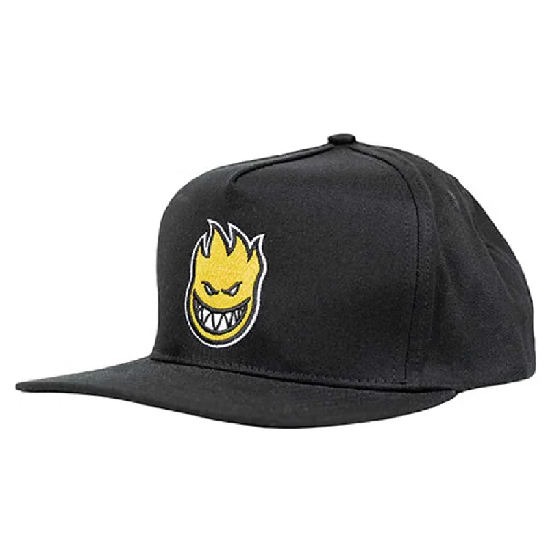 Spitfire Bighead Snapback Hat - Black/Gold Dynamic Men's Moto