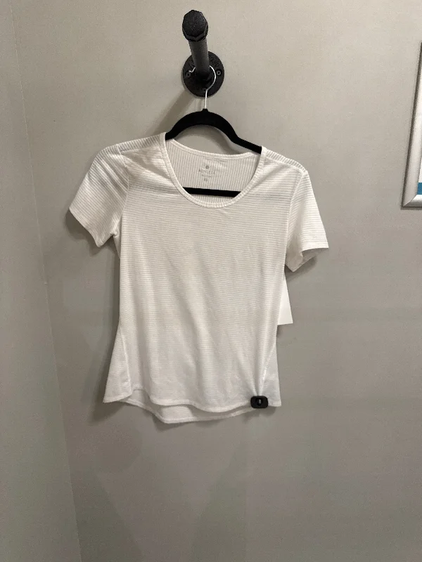 Athletic Top Short Sleeve By Athleta In White, Size: Xs Minimalist Men's Casual 