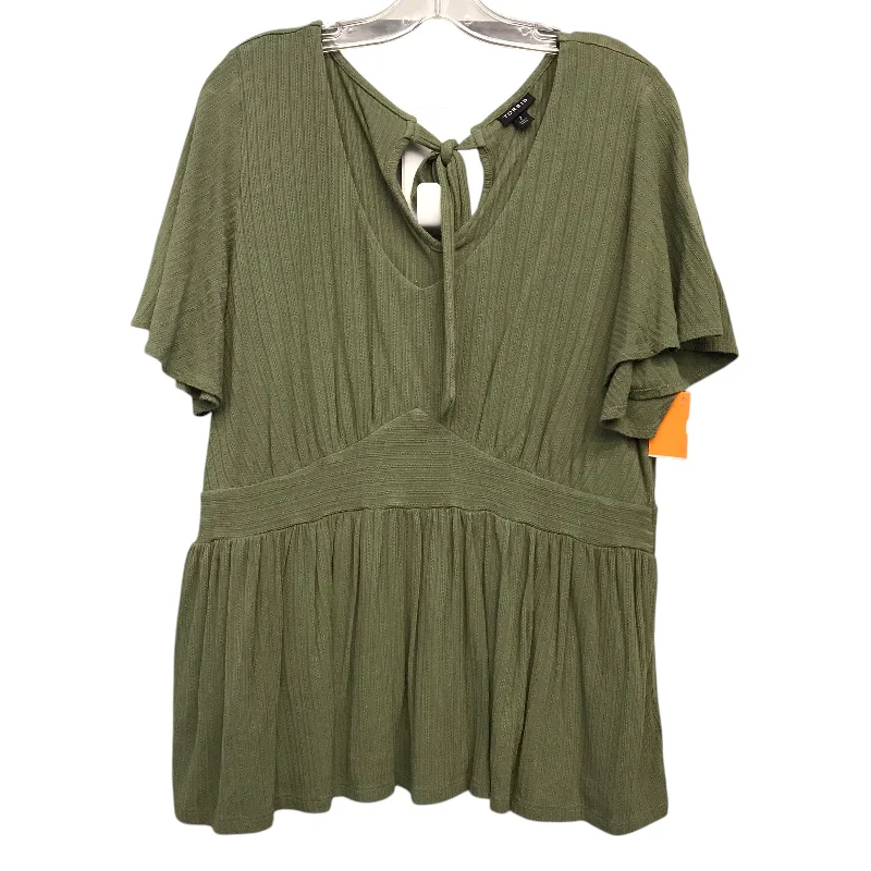 Top Ss By Torrid In Green, Size:2X Trendy Men's Oversized