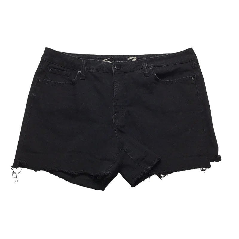 Shorts By Seven 7 In Black Denim, Size: 16 Business