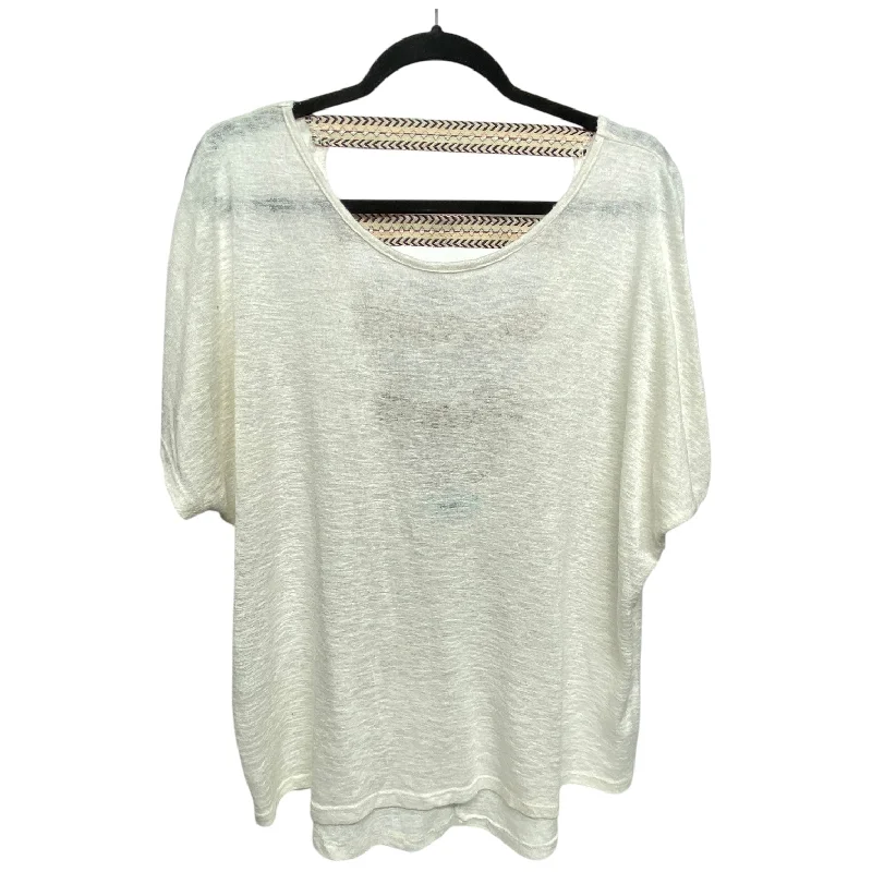 Top Short Sleeve By Karlie In White, Size: L Bold Men's Animal