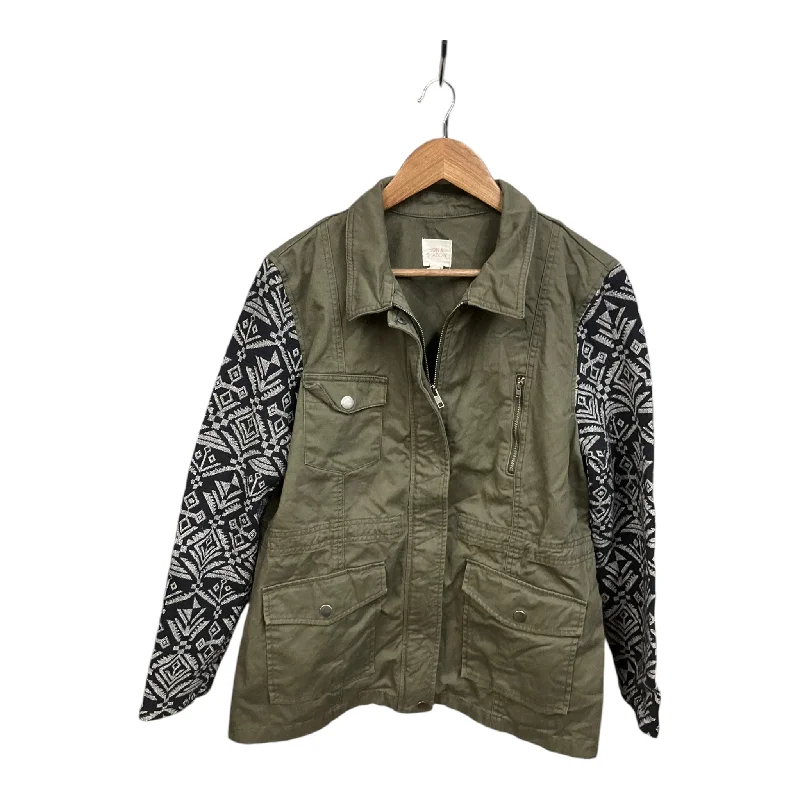 Jacket Utility By Sun & Shadow In Green, Size: Xl Sleek Men's Contemporary 