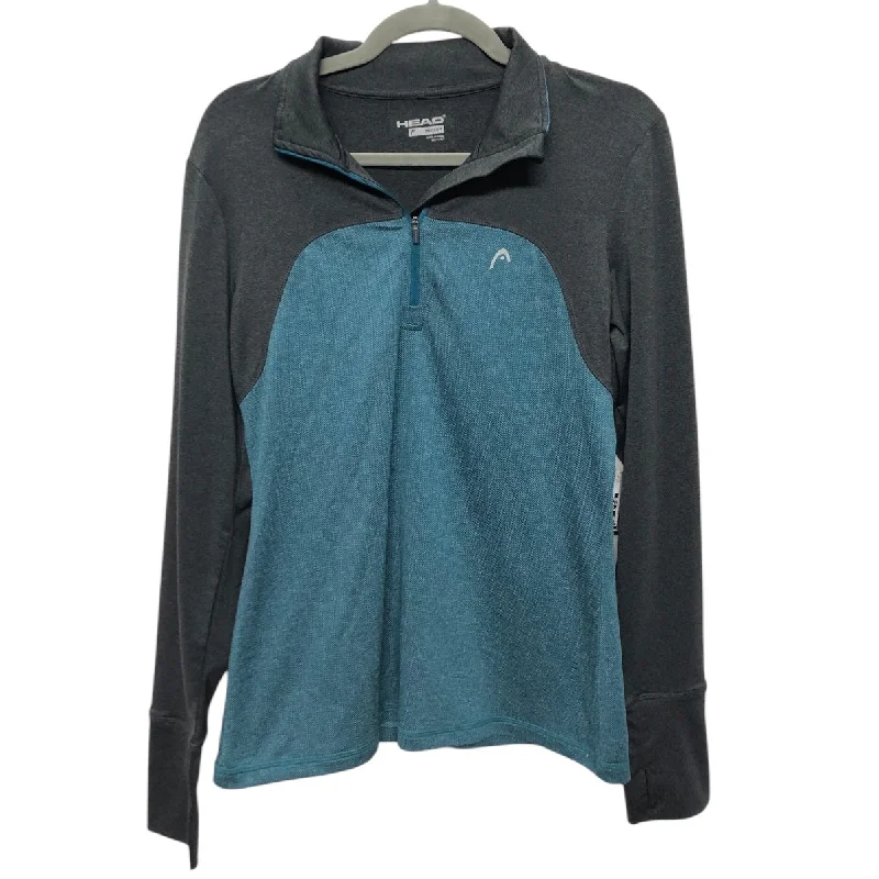 Athletic Top Ls Collar By Head In Teal, Size:M Refined Men's Velvet