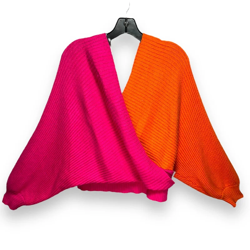 Colorblock Sweater By Strut & Bolt In Orange & Pink, Size: L Refined Men's Hand