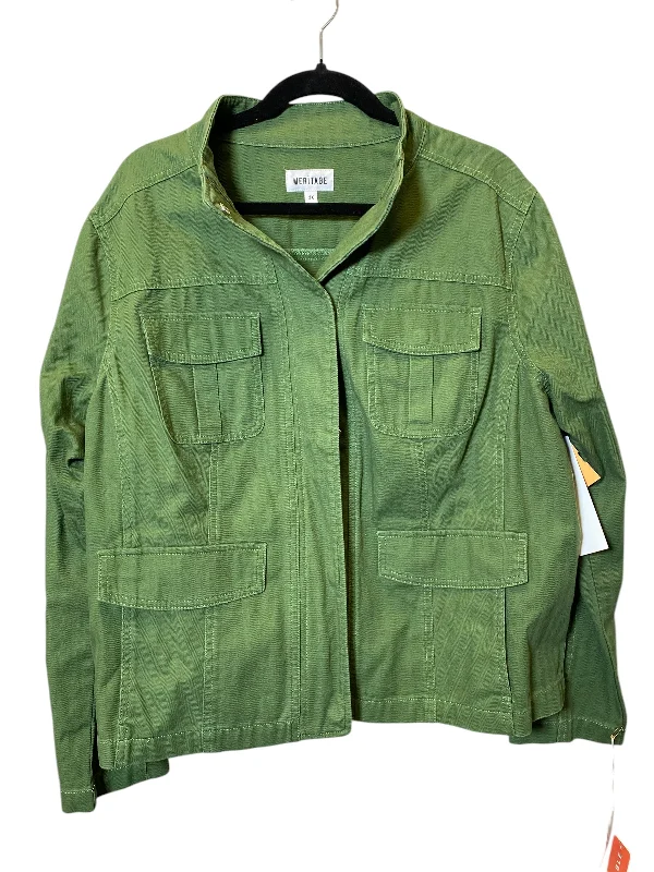Jacket Denim By Clothes Mentor In Green, Size: 2x Unique Men's Upcycled
