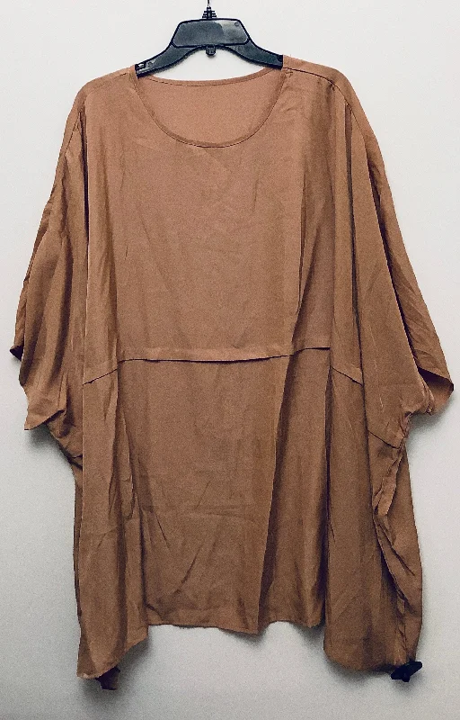 Top Short Sleeve Basic By Shein In Tan, Size: 3x Stylish Men's Neon