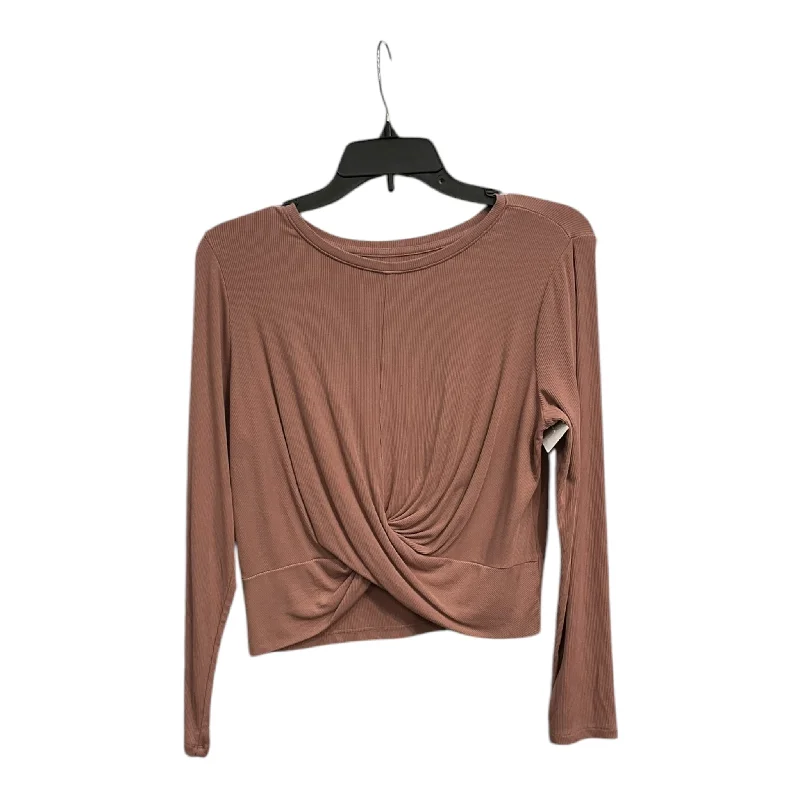 Athletic Top Long Sleeve Crewneck By All In Motion In Pink, Size: M Cozy Men's Sherpa