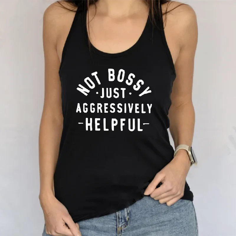 Not Bossy But Helpful Women's Tank Cclassic Men's Tweed
