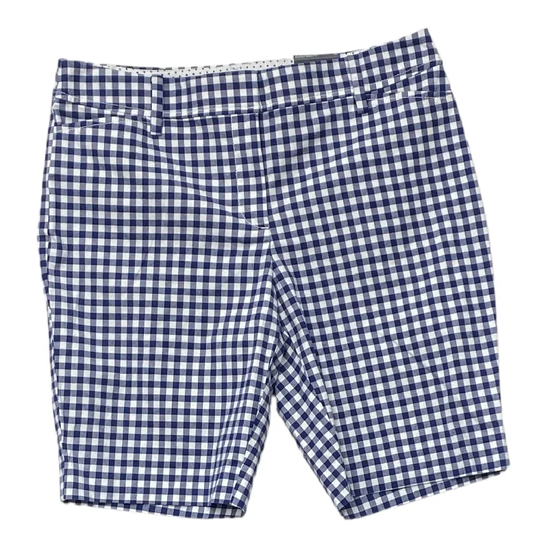 Blue & White Shorts Talbots, Size 8petite Monochromatic All
