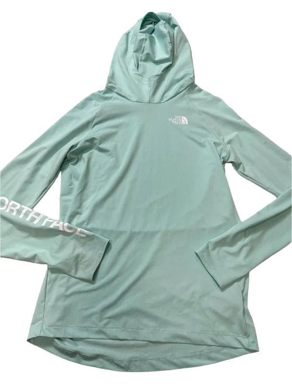 Athletic Top Long Sleeve Hoodie By The North Face In Blue, Size: Xl British Gentleman Style Athletic Top Long Sleeve Hoodie By The North Face In Blue, Size: Xl British Gentleman Style