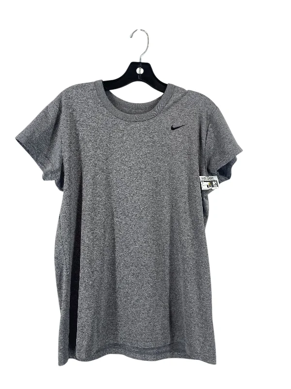 Athletic Top Short Sleeve By Nike In Grey, Size: L Bold Men's Statement