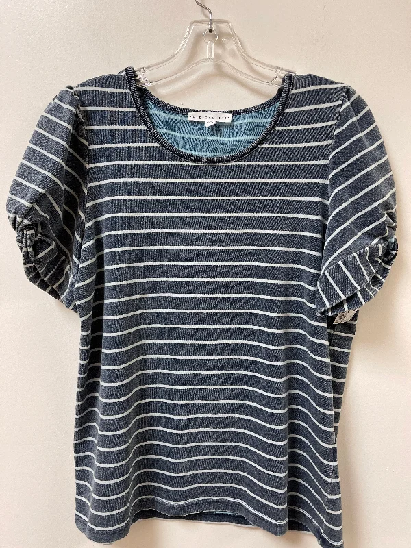 Top Short Sleeve By Jane And Delancey In Blue, Size: M Tailored