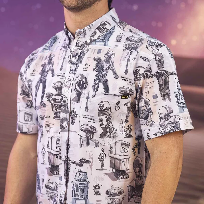 Star Wars™ "Droid Drawings" – KUNUFLEX Short Sleeve Shirt Modern Men's Tech