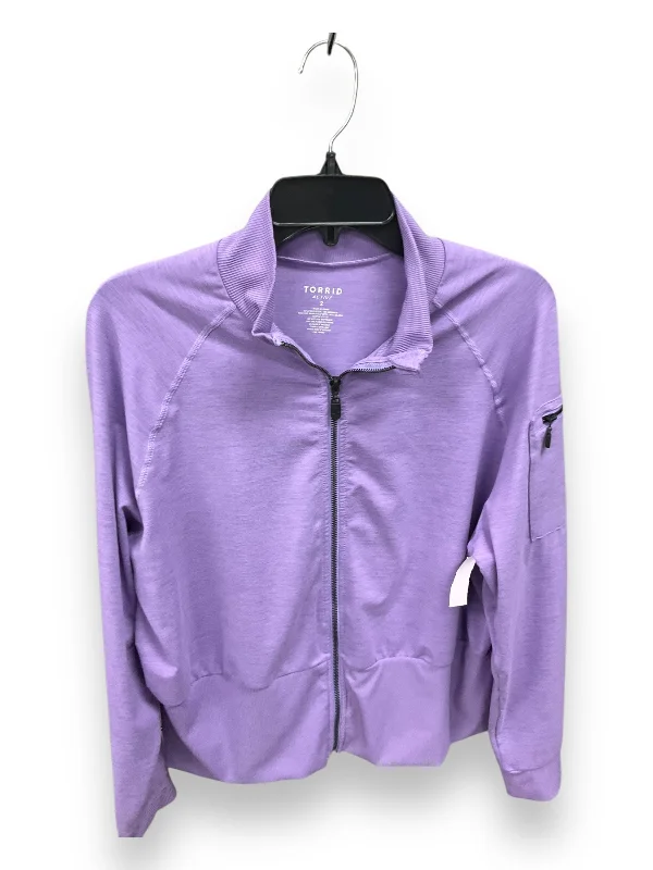 Athletic Jacket By Torrid In Purple, Size: 18 Dapper Men's Bow
