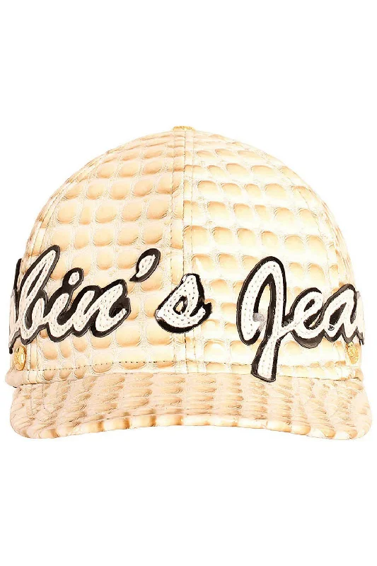 RJ SCRIPT CAP IN CREAM LIZARD Earthy Men's Hemp