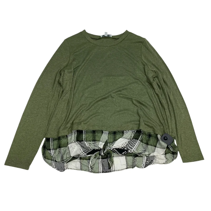 Top Long Sleeve By New Directions In Green, Size: Xl Organic