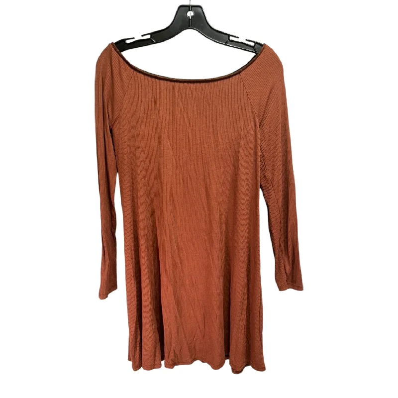 Off-the-Shoulder Tunic Long Sleeve By Altard State In Copper, Size: S Cozy Men's Sherpa