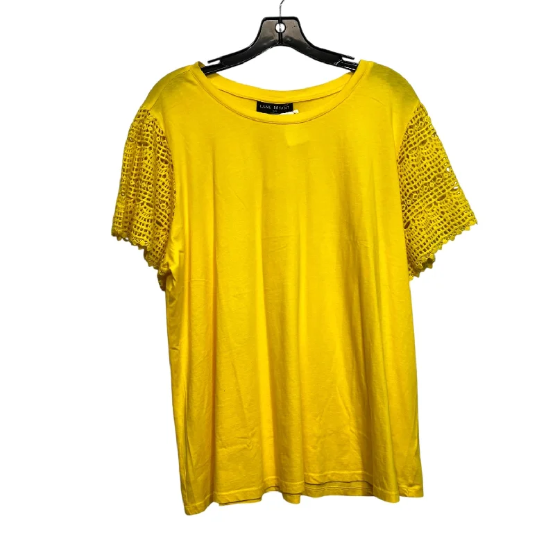 Top Short Sleeve By Lane Bryant O In Yellow, Size: 18 Cool Men's Skate