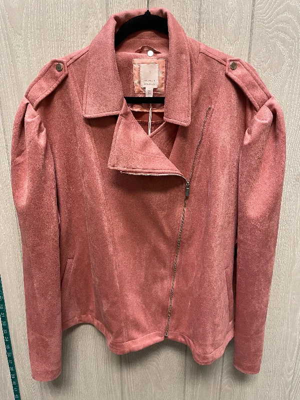 Jacket Moto By Lc Lauren Conrad In Pink, Size: 3x Minimalist Men's Casual 