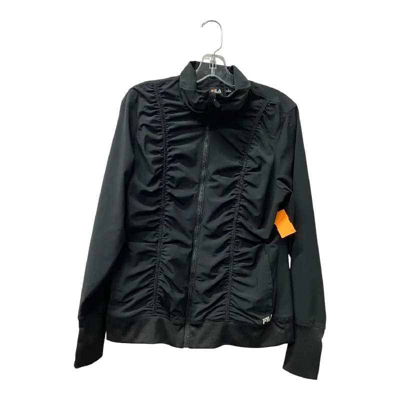 Athletic Jacket By Fila In Black, Size:L Traditional Men's Country