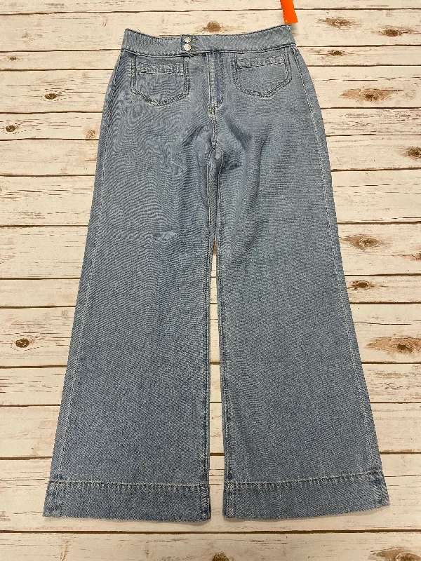 Jeans Wide Leg By Loft In Blue Denim, Size: 6 Cool Men's Distressed