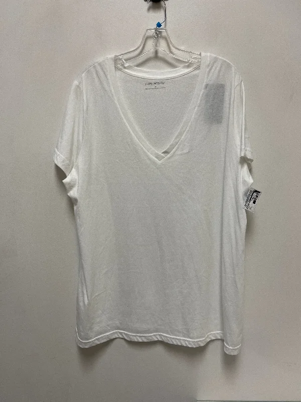 Athletic Top Short Sleeve By Pure Energy In White, Size: 3x Earthy Men's Sustainable 