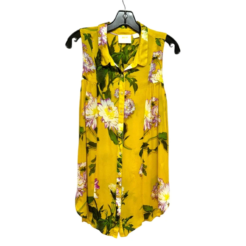 Top Sleeveless By Maeve In Floral Print, Size: 14 Artistic Men's Hand