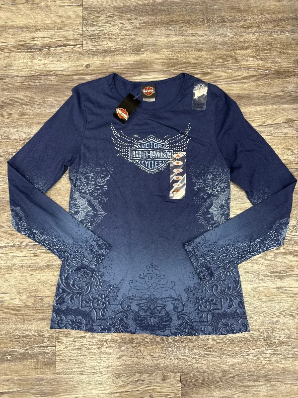 Top Long Sleeve By Harley Davidson In Blue, Size: Xl Unique Men's Patch