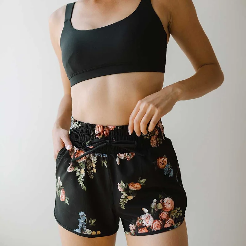 Sprinter Shorts 2.0, Rose Black Edgy Men's Punk