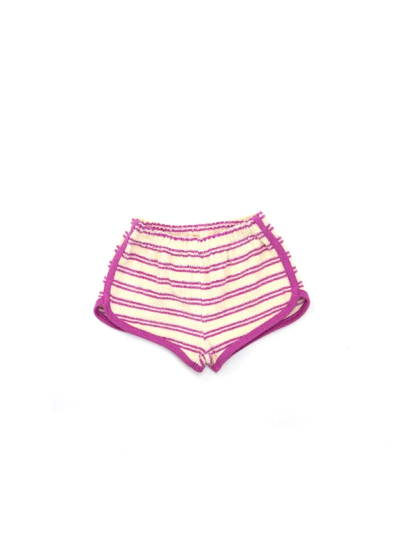 Kids Girl Striped Textured Short,Beige Cool Men's Distressed