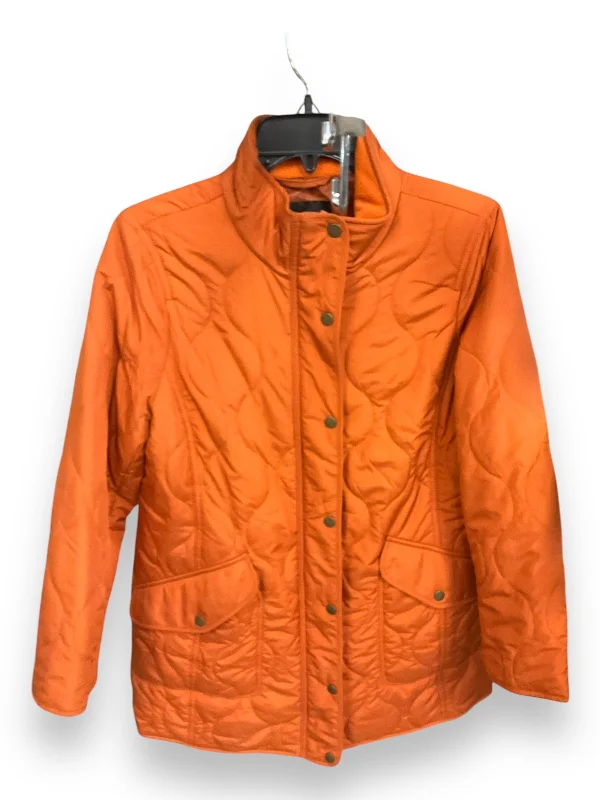 Coat Puffer & Quilted By Talbots In Orange, Size: Mp Adventure