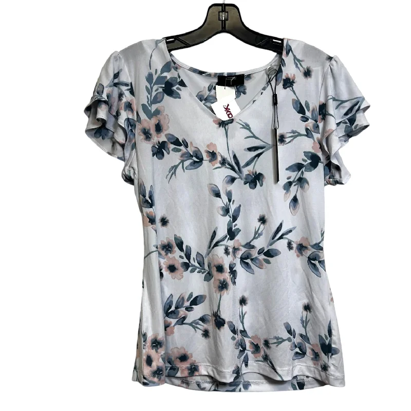 Top Short Sleeve By Tahari In Flowered, Size: S Athletic Men's Compression