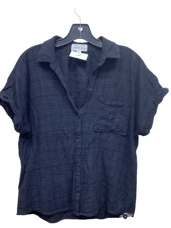 Top Short Sleeve By Cloth & Stone In Black, Size: S Gym