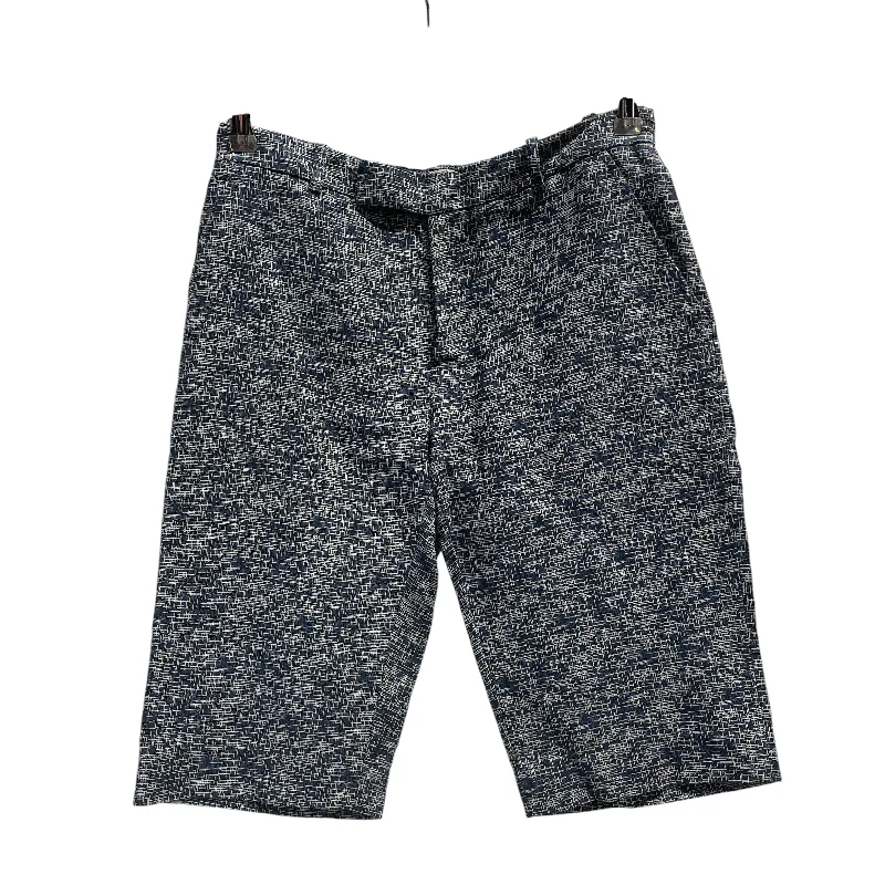 MARNI/Shorts/L/Wool/NVY/All Over Print/MARNI WOOL LONG SHORTS Monochromatic Office Style