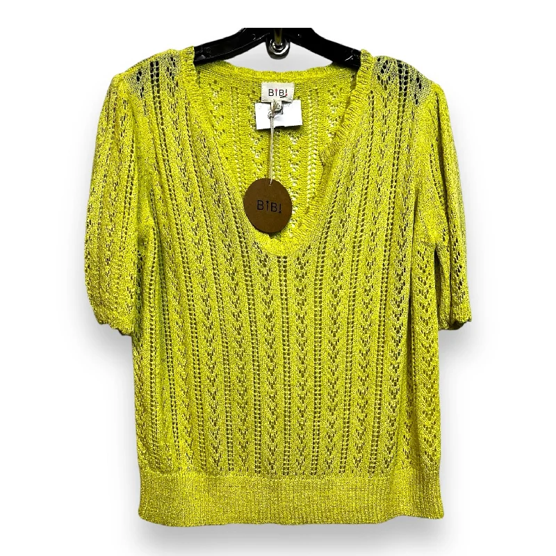 Sweater By Bibi In Yellow, Size: L Vintage Men's 1970S Disco