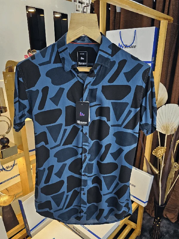 Zag Printed Hs Shirt Stylish Men's Tropical 