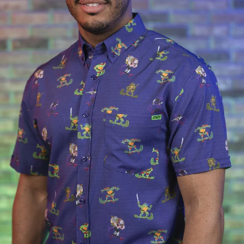 Teenage Mutant Ninja Turtles "Cheapskatin'" – KUNUFLEX Short Sleeve Shirt Practical Men's Multi