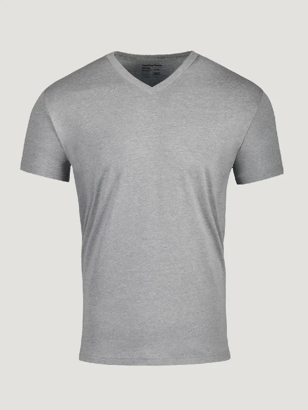 Heather Grey V-Neck Sophisticated Men's 