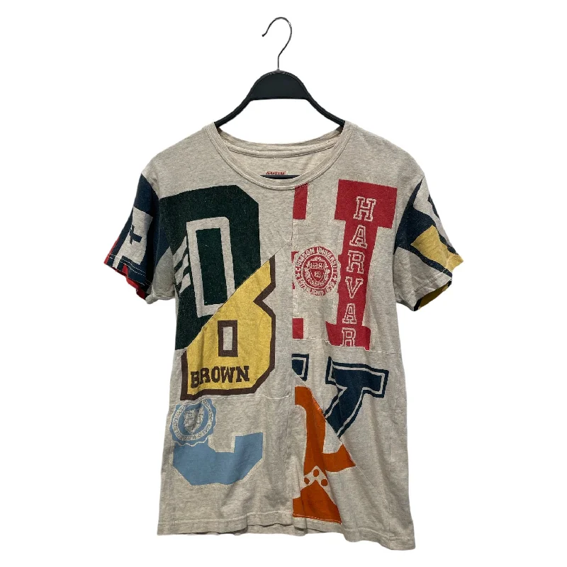 KAPITAL/T-Shirt/2/Cotton/CRM/All Over Print/patchwork college collage Tough Men's Military