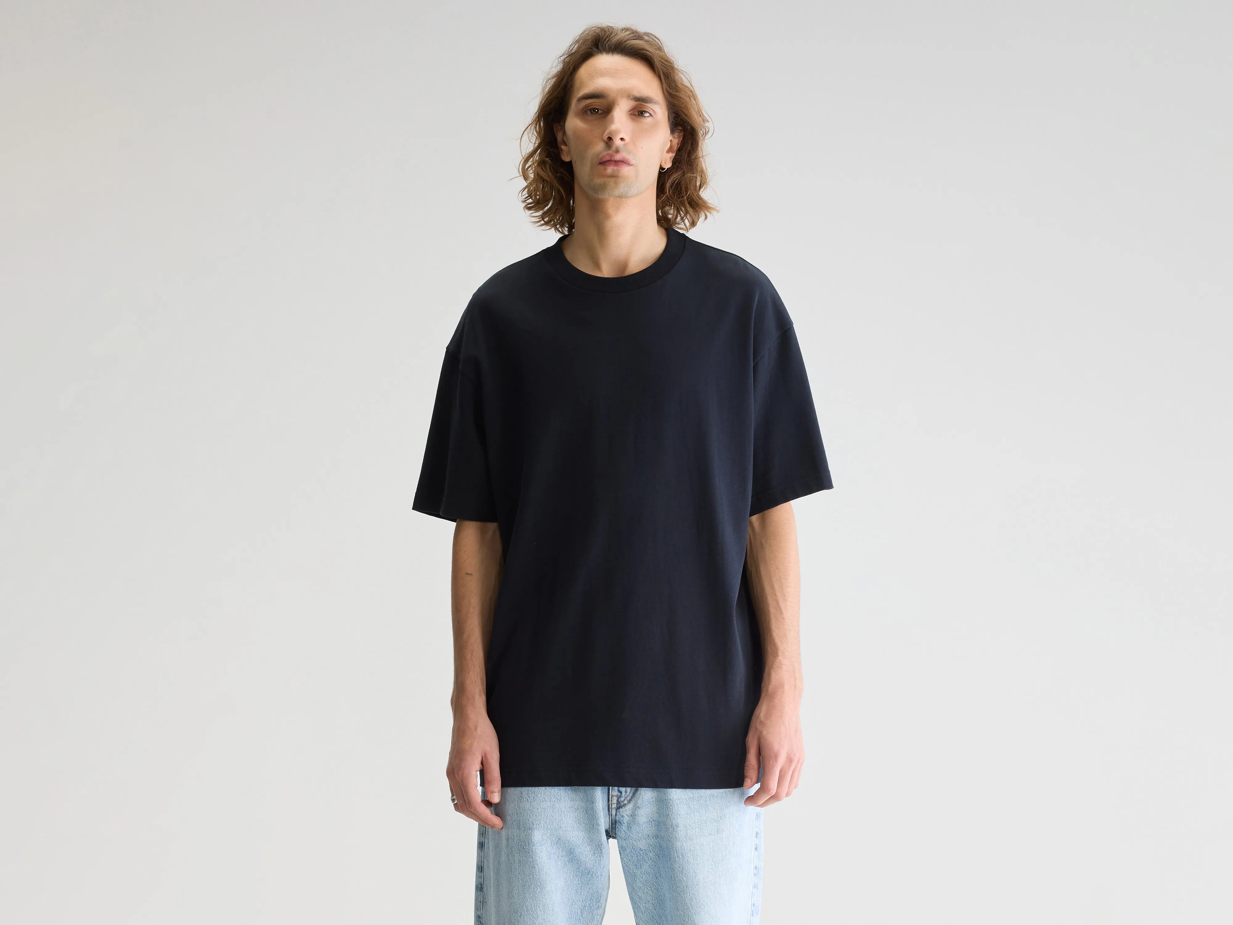 Vlugs long-sleeve t-shirt (251 / M / NAVY) Earthy Men's Hemp
