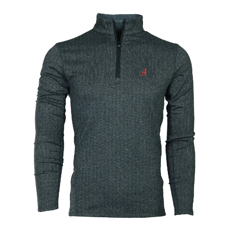 Alabama Herringbone Tate Quarter-Zip Elegant Men's Cashmere