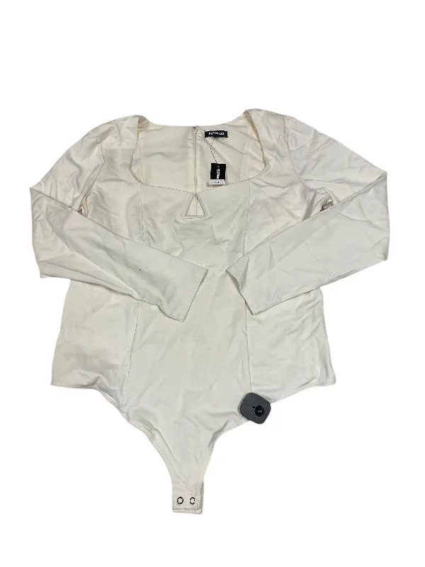 Top Ls By Express In Cream, Size:Xl Elegant Men's Formal 