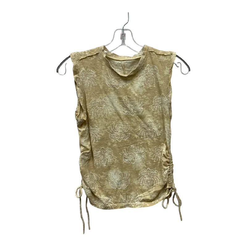 Top Sleeveless By Pilcro In Tan, Size:Xxs Monochromatic Office Style