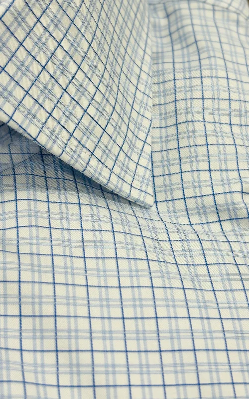 MINI PLAID  - 16.5 - 34/35 - BLUE Minimalist Men's Casual 