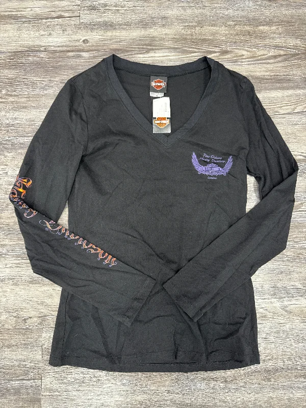 Top Long Sleeve By Harley Davidson In Black, Size: Xl Hip Men's Retro