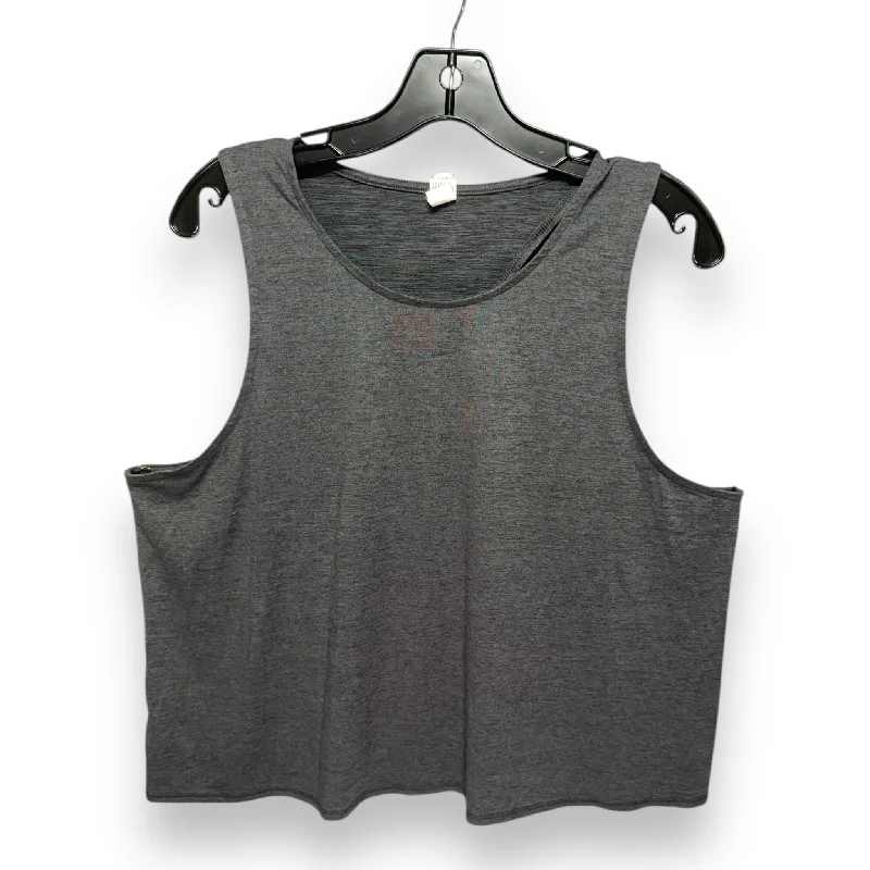 Athletic Tank Top By Yogalicious In Grey, Size: 1x Sporty Men's Tennis