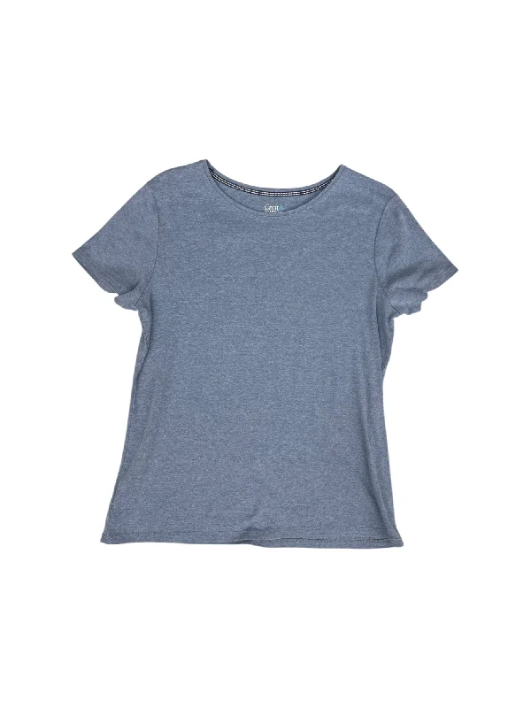 Top Short Sleeve Basic By Croft And Barrow In Blue, Size: M Unique Men's Upcycled