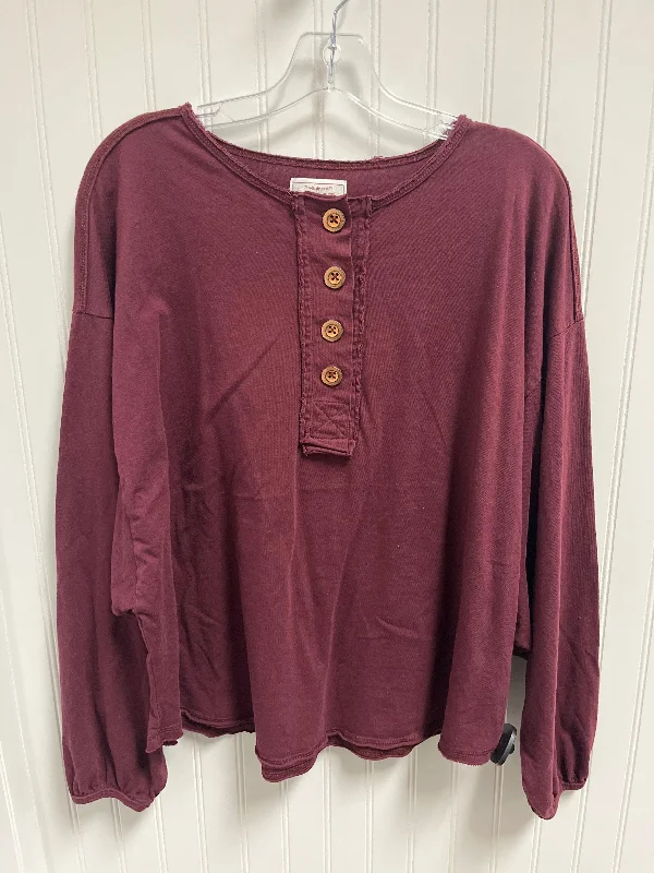 Top Long Sleeve By Ariat In Maroon, Size: 1x Dynamic Men's Glow