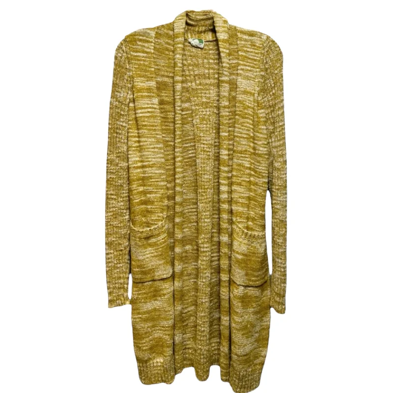 Abigail Marled Open Front Duster Cardigan By Anthropologie In Chartreuse, Size: XS Earthy Men's Hemp